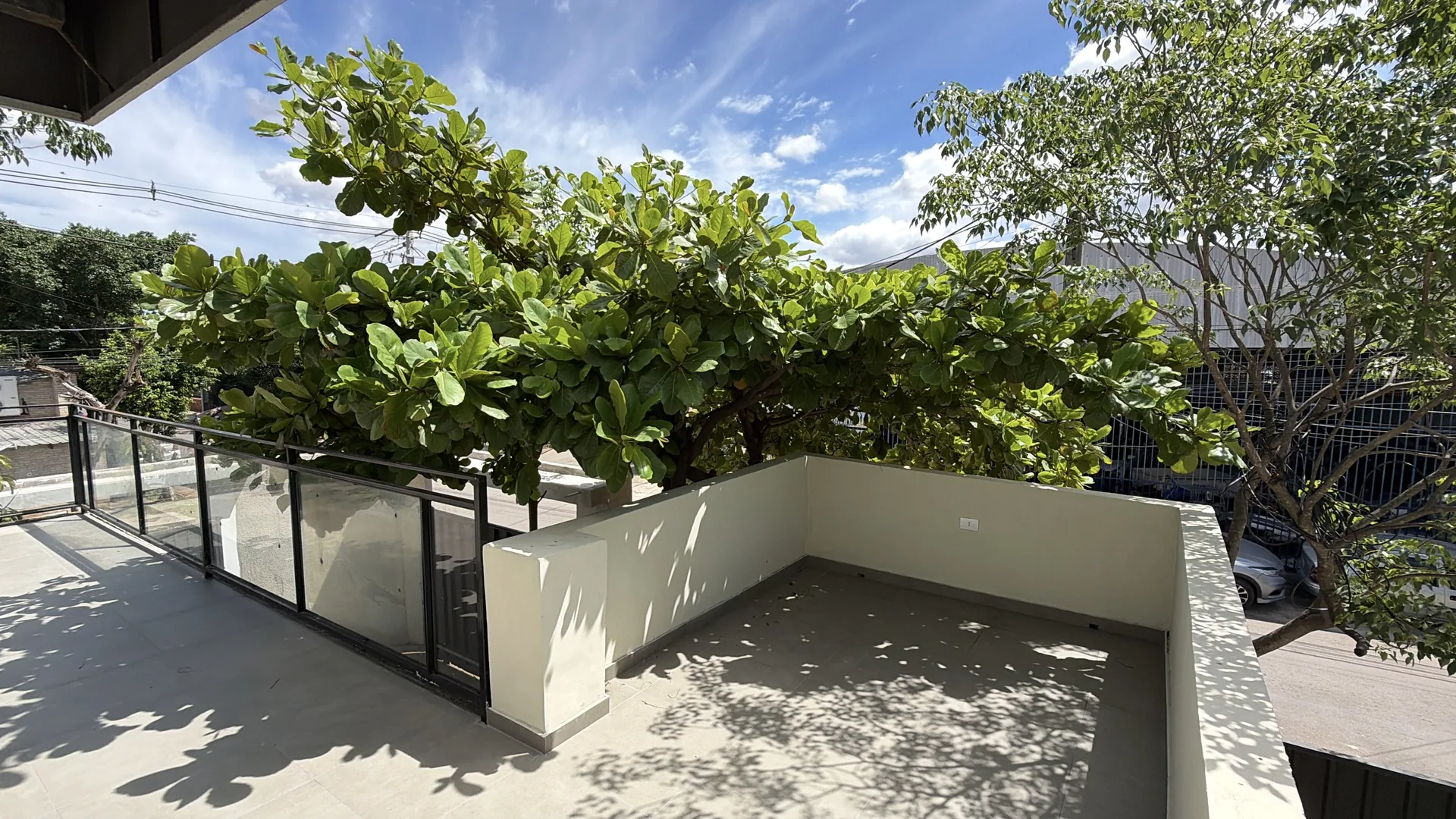 Terraza rodeada de vegetación